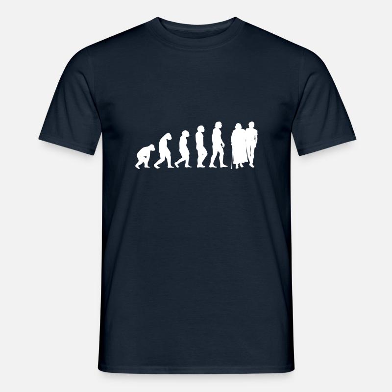 Evolution Oma - Männer T-Shirt - Navy