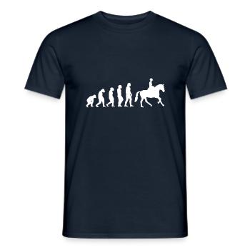 Evolution Reiter - Männer T-Shirt - Navy - Vorne - AI Model Male 178 light (178cm)