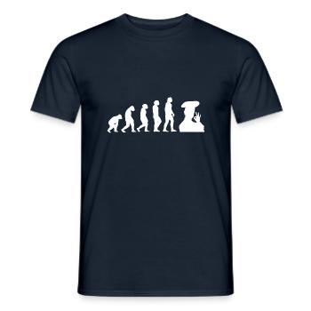 Evolution Koch - Männer T-Shirt - Navy - Vorne - AI Model Male 178 light (178cm)
