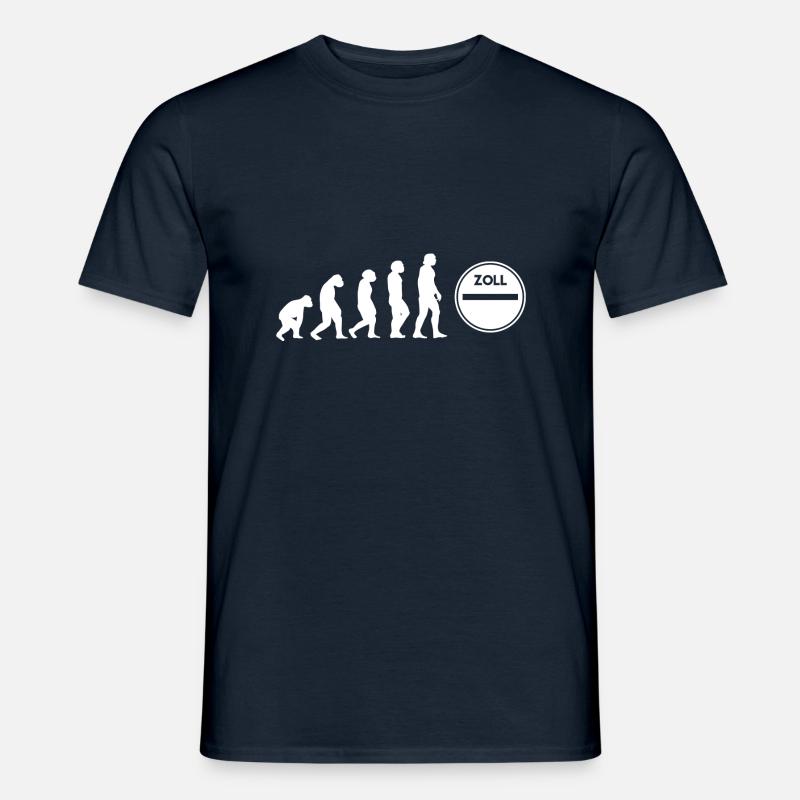 Evolution Zollbeamter - Männer T-Shirt - Navy