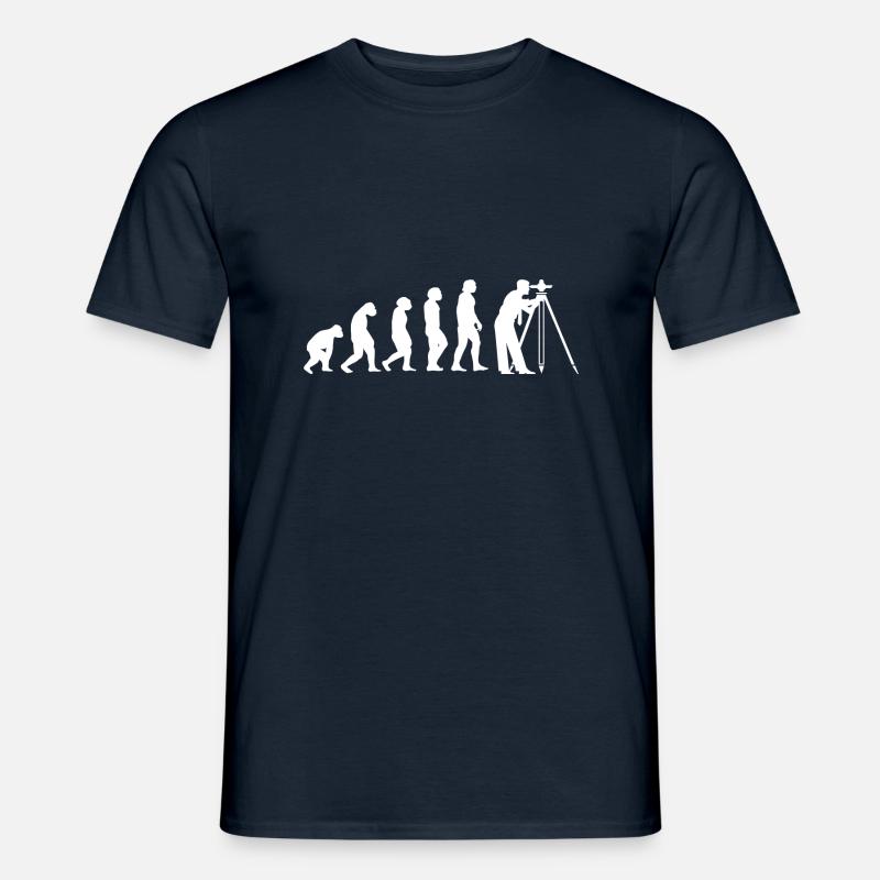 Evolution Vermesser - Männer T-Shirt - Navy