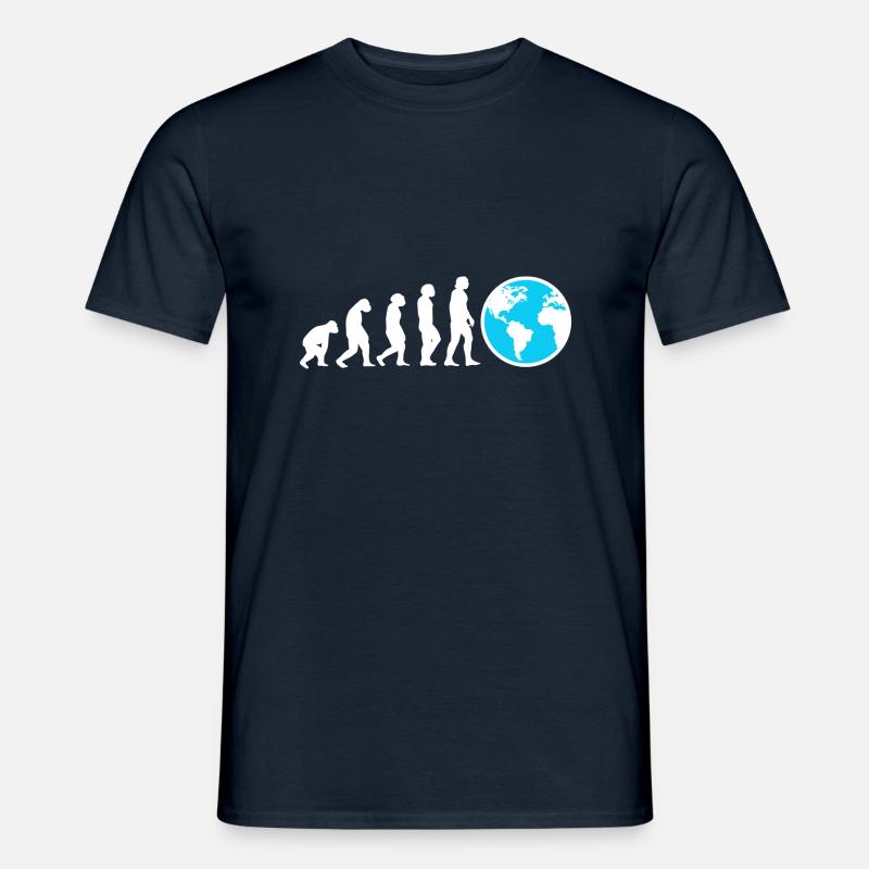Evolution Geografielehrer - Männer T-Shirt - Navy