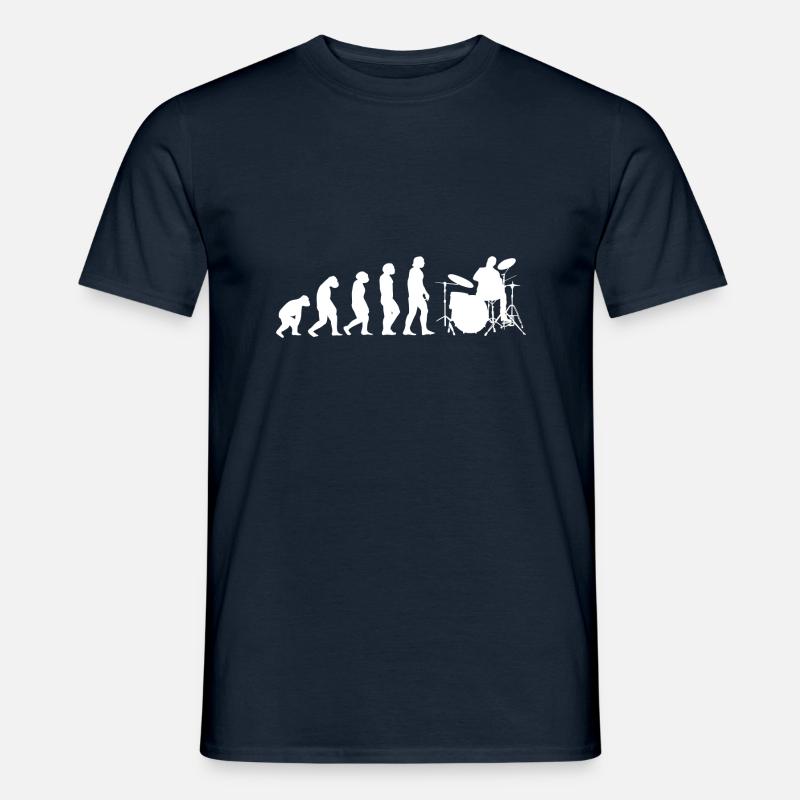 Evolution Schlagzeuger - Männer T-Shirt - Navy