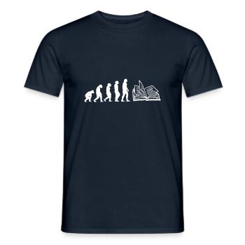 Evolution Geschichtslehrer - Männer T-Shirt - Navy - Vorne - AI Model Male 178 light (178cm)