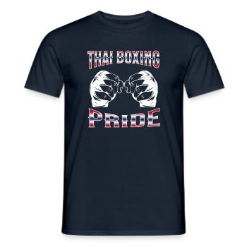 Muay Thai Boxing Muay Thai - Männer T-Shirt - Navy - Vorne - AI Model Male 178 light (178cm)