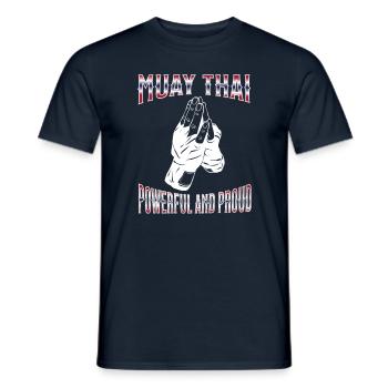 Muay Thaï Boxe Muay Thaï - T-shirt homme - marine - Devant - AI Model Male 178 light (178cm)