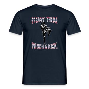 Muay Thai Boxing Muay Thai - Men's T-Shirt - navy - Front - AI Model Male 178 light (178cm)