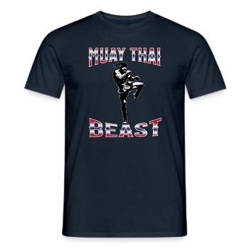 Muay Thai Boxe Muay Thai - T-shirt homme - marine - Devant - AI Model Male 178 light (178cm)