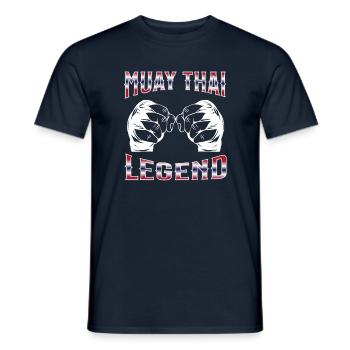 Muay Thai Boxing Muay Thai - Männer T-Shirt - Navy - Vorne - AI Model Male 178 light (178cm)