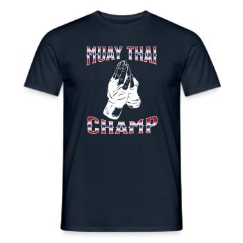 Muay Thai Boxe Muay Thai - T-shirt homme - marine - Devant - AI Model Male 178 light (178cm)