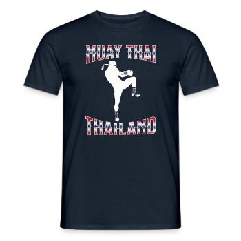Muay Thai Boxe Muay Thai - T-shirt homme - marine - Devant - AI Model Male 178 light (178cm)