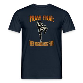 Muay Thai Boxe Muay Thai - T-shirt homme - marine - Devant - AI Model Male 178 light (178cm)