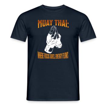 Muay Thaï Boxe Muay Thaï - T-shirt homme - marine - Devant - AI Model Male 178 light (178cm)