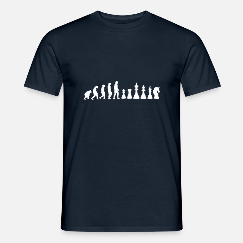 Evolution Schachspieler - Männer T-Shirt - Navy