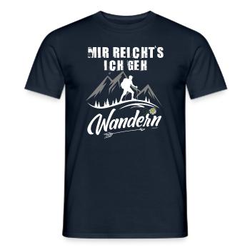 MIR REICHTS - ICH GEH WANDERN - Männer T-Shirt - Navy - Vorne - AI Model Male 178 light (178cm)
