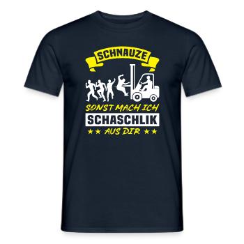 Lagerarbeiter Logistiker Stapler Staplerfahrer - Männer T-Shirt - Navy - Vorne - AI Model Male 178 light (178cm)