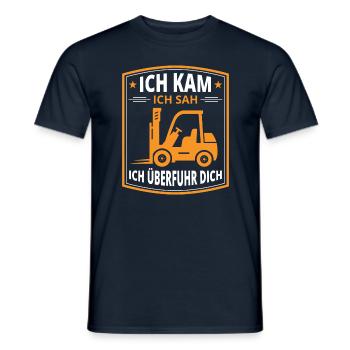 Lagerarbeiter Logistiker Stapler Staplerfahrer - Männer T-Shirt - Navy - Vorne - AI Model Male 178 light (178cm)