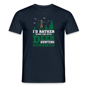 I don’t always play Deer Hunting - Männer T-Shirt - Navy - Vorne - AI Model Male 178 light (178cm)