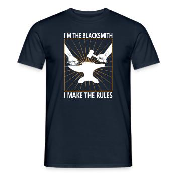 I'm the Blacksmith - I make the rules - Männer T-Shirt - Navy - Vorne - AI Model Male 178 light (178cm)