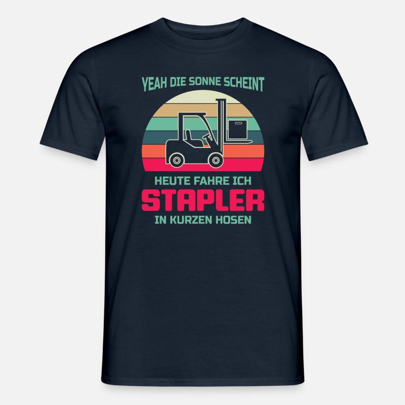 Lagerarbeiter Logistiker Stapler Staplerfahrer - Männer T-Shirt - Navy