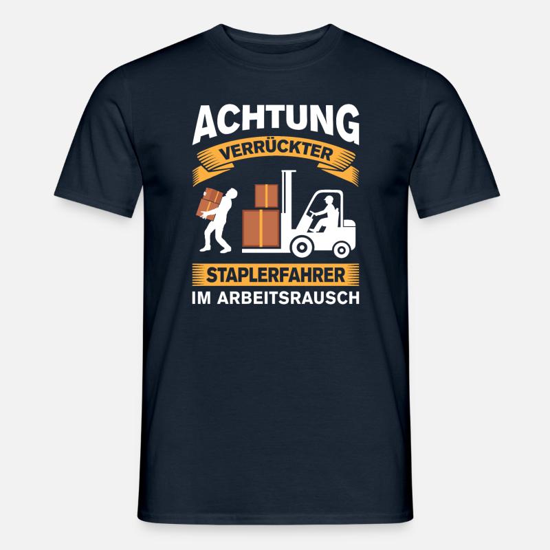Lagerarbeiter Logistiker Stapler Staplerfahrer - Männer T-Shirt - Navy