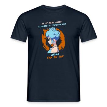 Prinzessin und Anime - Männer T-Shirt - Navy - Vorne - AI Model Male 178 light (178cm)