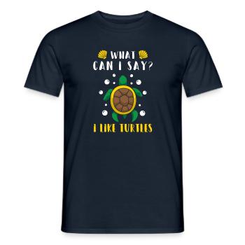 What Can I Say I Like Turtles - Männer T-Shirt - Navy - Vorne - AI Model Male 178 light (178cm)