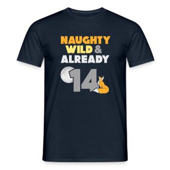 14 Jahre Geburtstag Junge Mädchen Fuchs - Männer T-Shirt - Navy - Vorne - AI Model Male 178 light (178cm)
