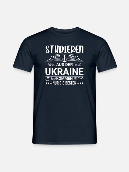 Studieren kann jeder Ukraine ukrainer - Männer T-Shirt - Navy