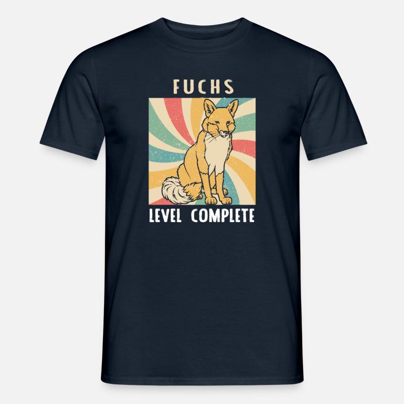 Fuchs level complete - Männer T-Shirt - Navy