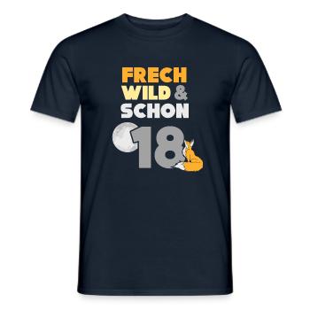 18 Jahre Geburtstag Fuchs - Männer T-Shirt - Navy - Vorne - AI Model Male 178 light (178cm)