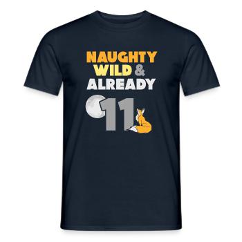 11 Jahre Geburtstag Junge Mädchen Fuchs - Männer T-Shirt - Navy - Vorne - AI Model Male 178 light (178cm)