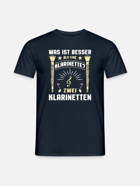 Klarinette Klarinettenspieler Klarinettist - Männer T-Shirt - Navy