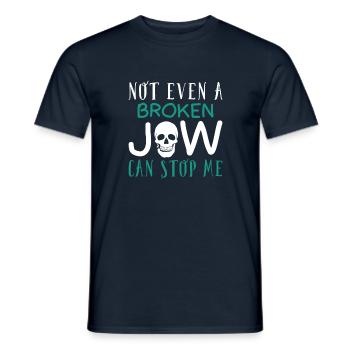 Not even a broken jaw can stop me - Männer T-Shirt - Navy - Vorne - AI Model Male 178 light (178cm)