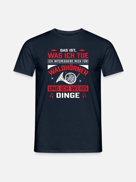 Waldhorn Waldhornspieler Hornist - Männer T-Shirt - Navy