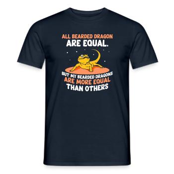 my Bearded Dragons are more equal than others - Männer T-Shirt - Navy - Vorne - AI Model Male 178 light (178cm)
