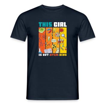 This Girl Is Out-Stem-Ding - Männer T-Shirt - Navy - Vorne - AI Model Male 178 light (178cm)