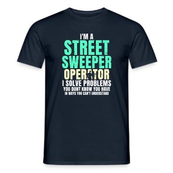 I'm a street sweeper operator - Männer T-Shirt - Navy - Vorne - AI Model Male 178 light (178cm)