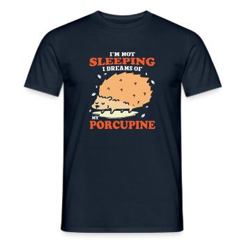 If you dont like Porcupines you need therapy - Männer T-Shirt - Navy - Vorne - AI Model Male 178 light (178cm)