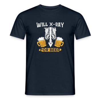 Will x-ray for beer - Männer T-Shirt - Navy - Vorne - AI Model Male 178 light (178cm)