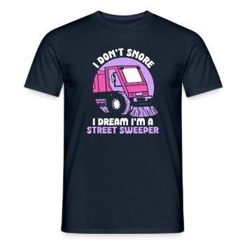 I don't snore I dream I'm a street sweeper - Männer T-Shirt - Navy - Vorne - AI Model Male 178 light (178cm)