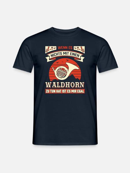 Waldhorn Waldhornspieler Hornist - Männer T-Shirt - Navy