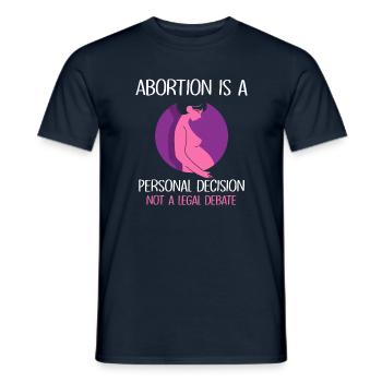 Abortion is a personal decision - Männer T-Shirt - Navy - Vorne - AI Model Male 178 light (178cm)