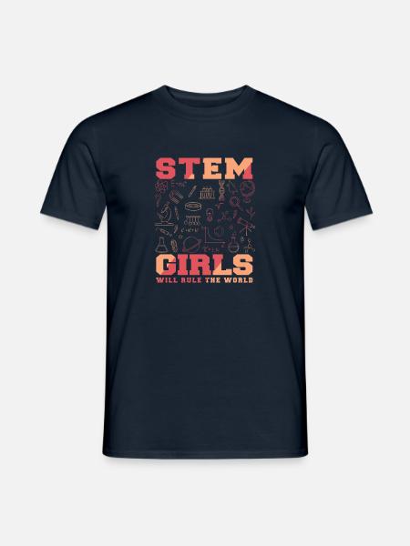 Stem girls will rule the world - Männer T-Shirt - Navy