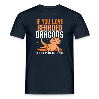 If you love Bearded Dragons - Männer T-Shirt - Navy - Vorne - AI Model Male 178 light (178cm)