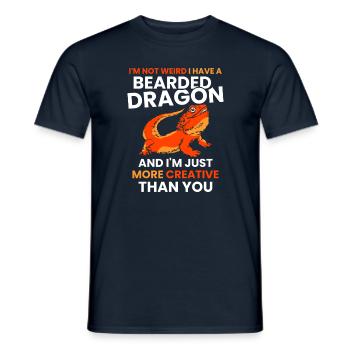 I'm not weird I have a Bearded Dragon - Männer T-Shirt - Navy - Vorne - AI Model Male 178 light (178cm)