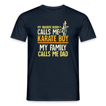 My Favorite buddy calls me Karate Dad - Männer T-Shirt - Navy - Vorne - AI Model Male 178 light (178cm)