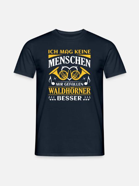 Waldhorn Waldhornspieler Hornist - Männer T-Shirt - Navy