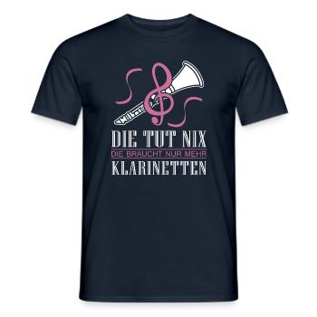 Klarinette Klarinettenspieler Klarinettist - Männer T-Shirt - Navy - Vorne - AI Model Male 178 light (178cm)