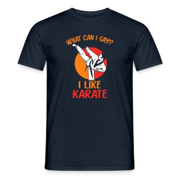 What Can I Say? I Like Karate - Männer T-Shirt - Navy - Vorne - AI Model Male 178 light (178cm)